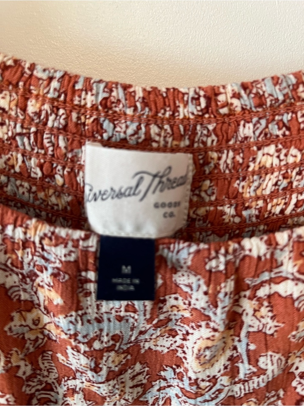 Floral Rust-Red Tie-Strap Jumpsuit - Picture 2 of 3